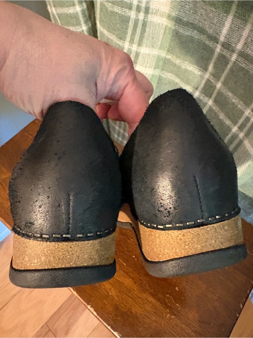 Dansko Mika Black nubuck Mary Jane Wedge Flats with Buckle - Picture 6 of 9